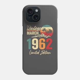 vintage march 1962 birthday retro Phone Case