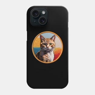 Australian Mist Cat Embroidered Patch Phone Case