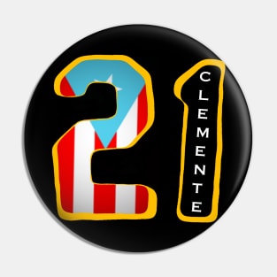 Roberto Clemente 21 Boricua Pin