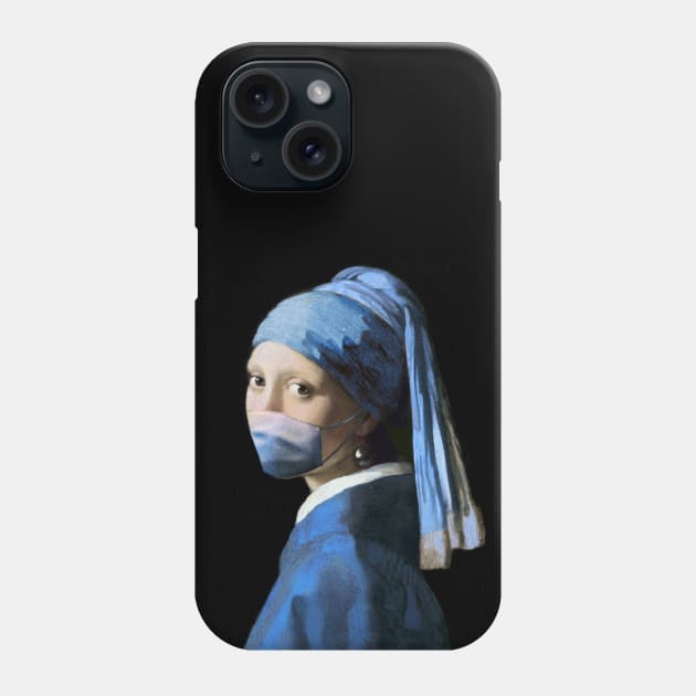 Girl with Covid-19 Phone Case by Pixelmania