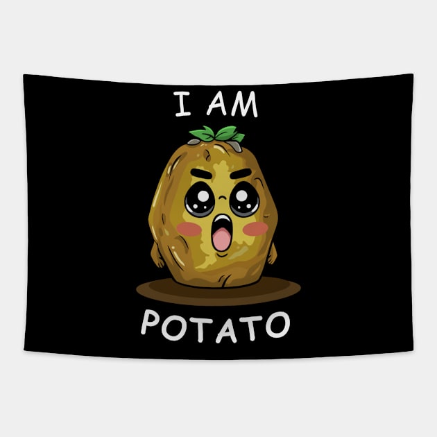 Funny Potato, I am Potato Tapestry by micho2591