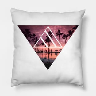 Tropical House Geometric Art Pillow