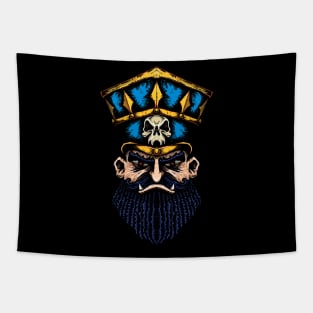 Fantasy Football Evil Dwarf Blue Tapestry