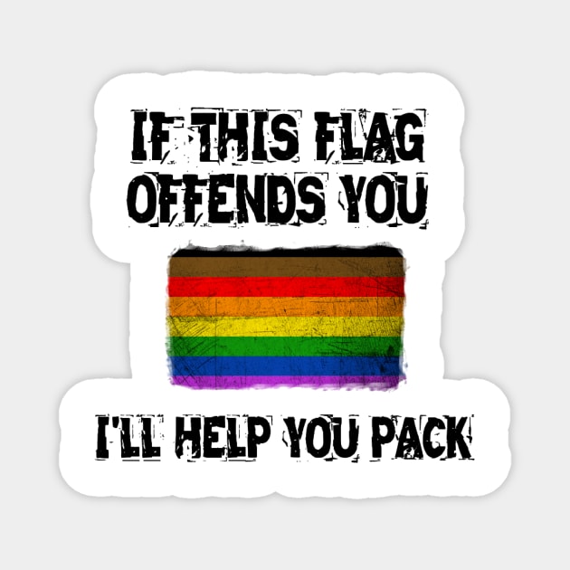 if this flag offends you-gay Magnet by coffins