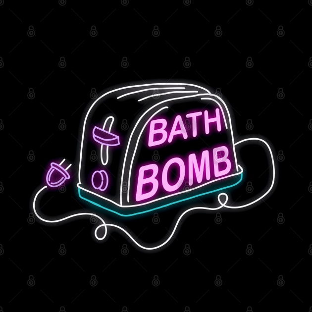 Retro inscription "Bath bomb" by shikita_a