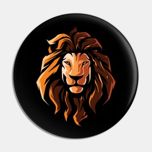 hipster lion Pin