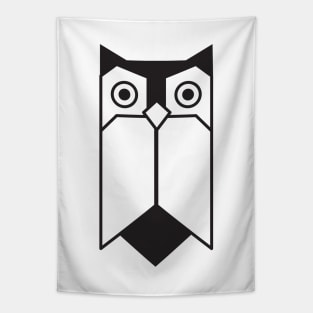 Geometric flat style owl design Tapestry