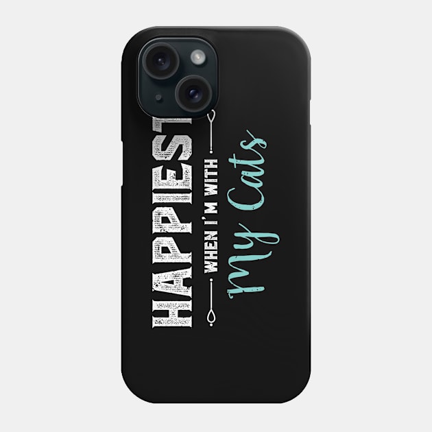 Happy Cats Lover Phone Case by PixelArt