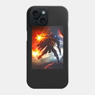 Human/Alien War - Returning Fire! - AI Generated Sci Fi Concept Art - Phone Case