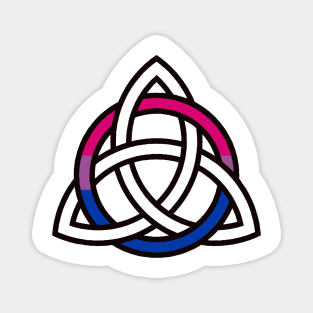 Bisexual Pride Encircled Triquetra Magnet