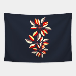 Duo-Toned Leaf pattern 2 (Red) Tapestry