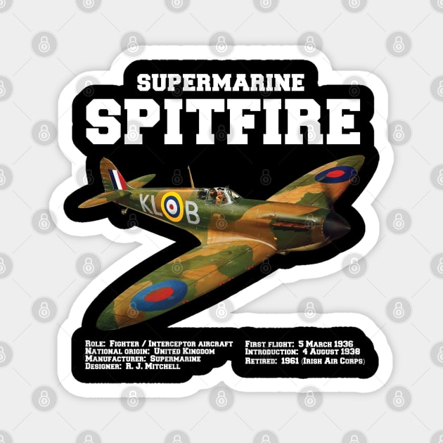 Supermarine Spitfire | WW2 Plane Magnet by Distant War