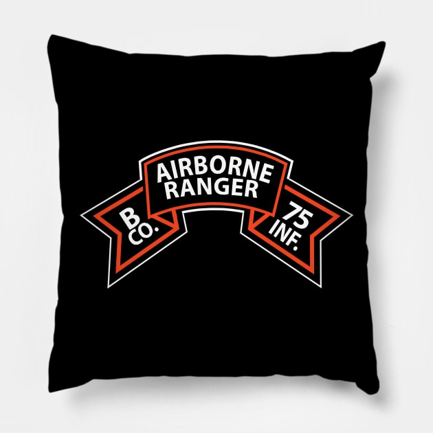 B Co 75th Infantry (Ranger) Scroll Pillow by twix123844