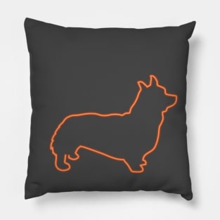 80's Gift 80s Retro Neon Sign Corgi Pillow