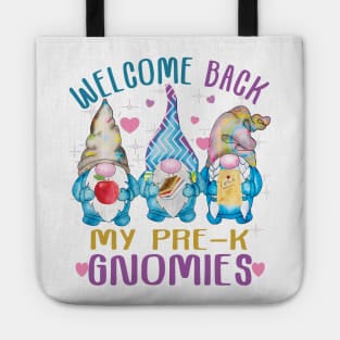 Welcome back My Pre-K Gnomes  back to school gift Tote