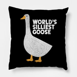 World's Silliest Goose Funny Hilarious Animal Sarcastic Sassy Pillow