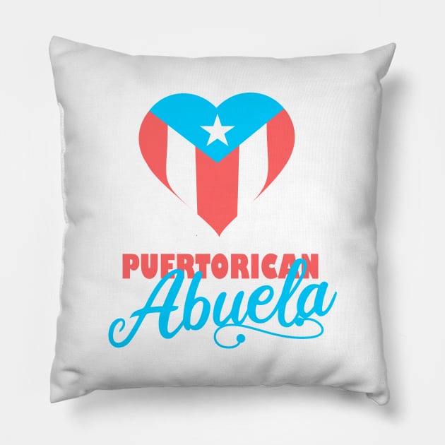 Puerto Rican Abuela Boricua Flag Grandma Gifts Pillow by bydarling
