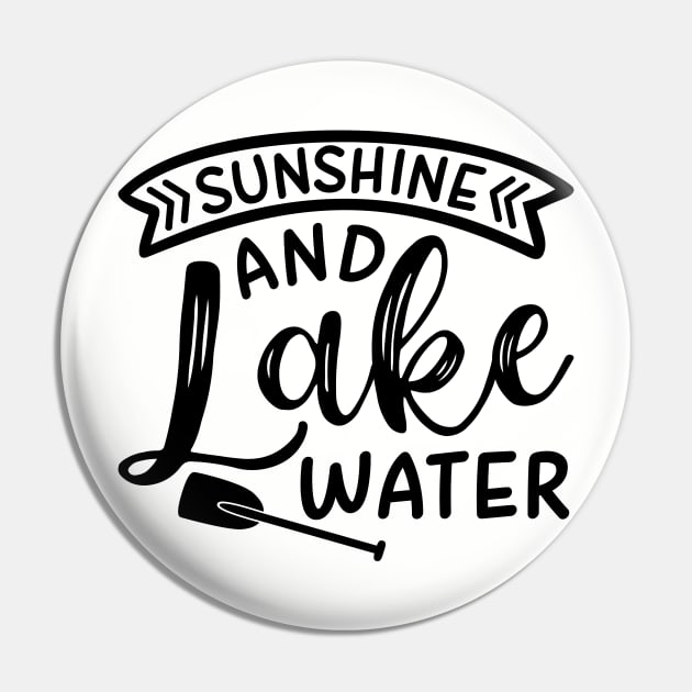 Sunshine and Lake Water Camping Kayaking Pin by GlimmerDesigns