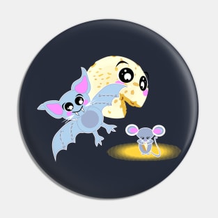 Batty Moon Pin