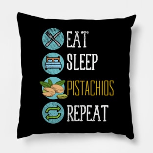 Eat Sleep Pistachios Repeat Pillow