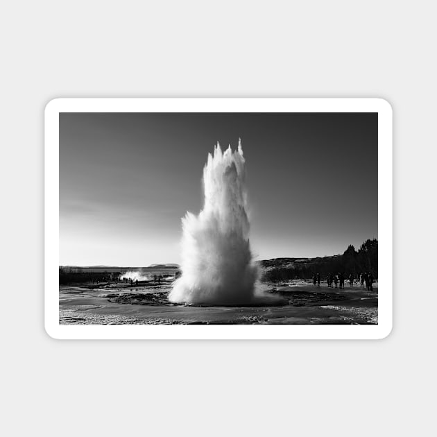 Geysir B&W Magnet by Kate-P-