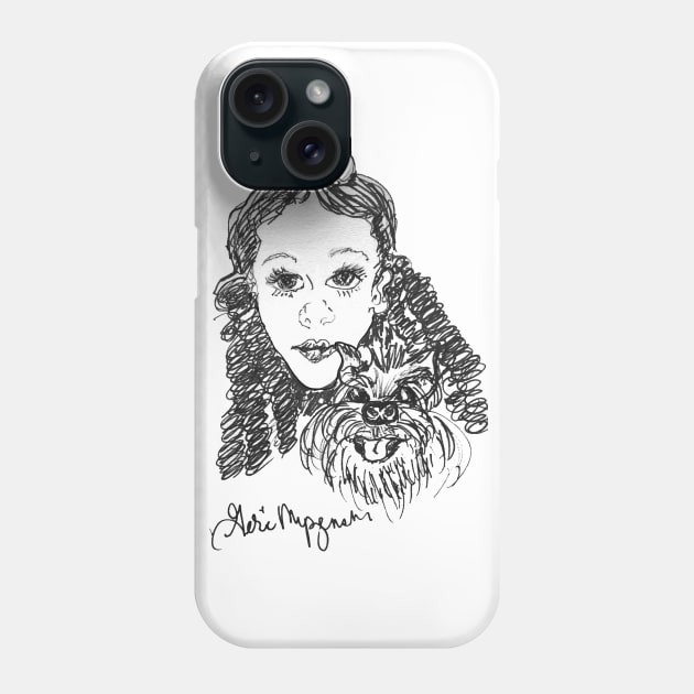 Dorothy Gale and Toto Wizard of Oz Phone Case by TheArtQueenOfMichigan 