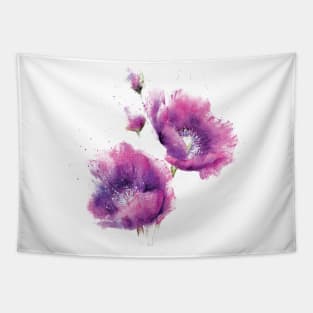 Watercolor purple flower Tapestry