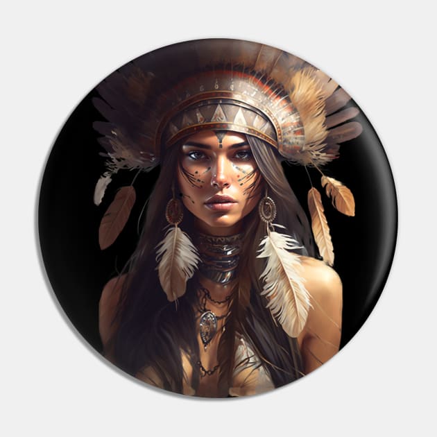 Native American Woman Pin by Snoe