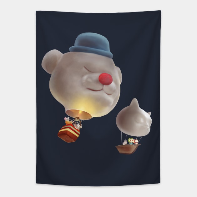 Hot Air Balloon Tapestry by zkozkohi