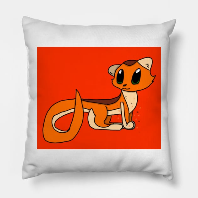 Spark Ferret Pillow by ceolsonart