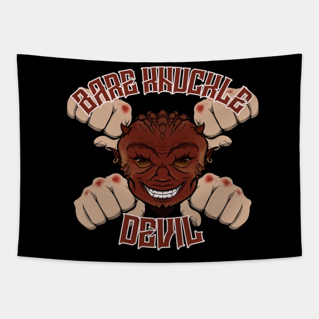 Bare knuckle boxing Devil Tapestry by RampArt