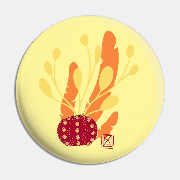 Dried Urchin and Seaweed Pin by Pastel.Punkk