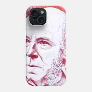 Herbert Spencer Portrait | Herbert Spencer Artwork | Line Art Phone Case