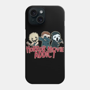 Horror Movie Addict with Classic Scary Movie Characters Phone Case