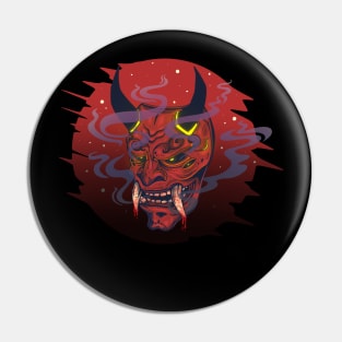 Japanese Demon Mask Pin