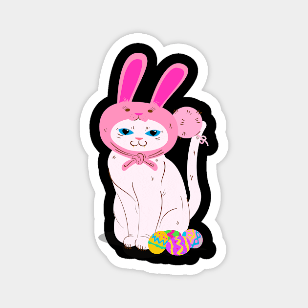 funny cat Easter bunny Magnet by American VIP