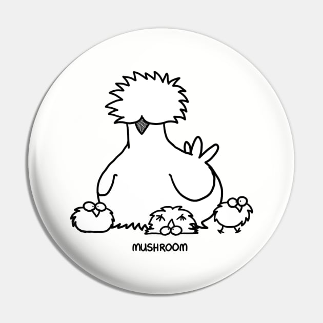 Chicken Mushroom Pin by MentalAutopsy