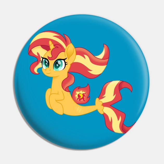 Sunset Shimmer seapony Pin by CloudyGlow