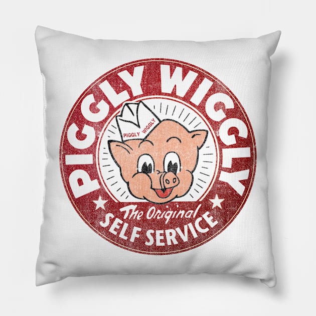 Retro Piggly Wiggly Pillow by Jacob.Manfred