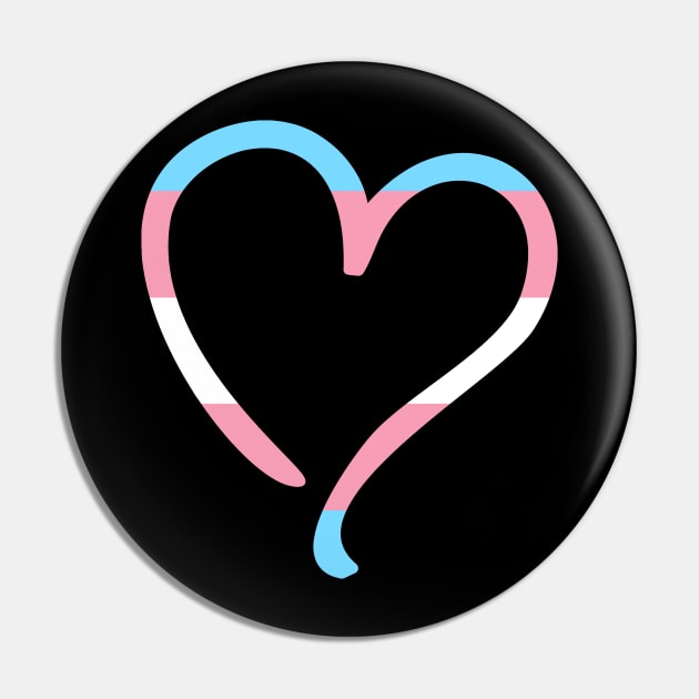 Transgender Flag Heart Pin by valentinahramov