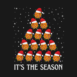 Basketball Christmas Tree It's The Season Funny Basketball Lover T-Shirt