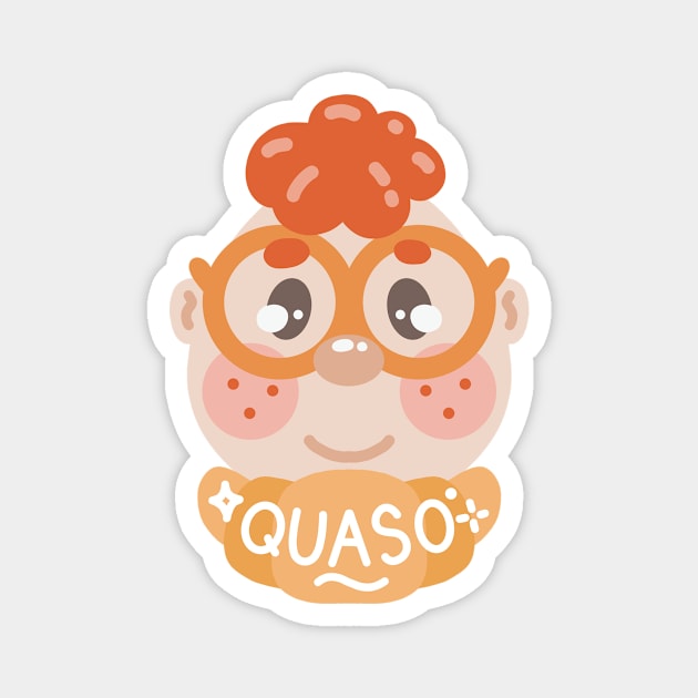 Quaso Carl Funny Character Art Magnet by Sweetums Art Shop