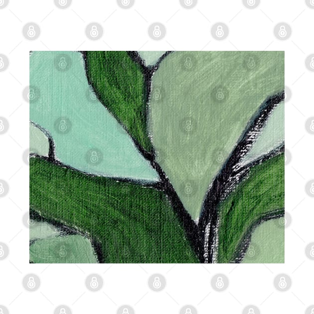 Mint Green Abstract Art by Go Abstract Art