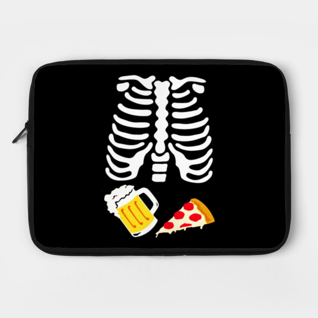 Couples Costume Skeleton BABY and Pizza and Beer Xray Halloween T-shirt Tshirt Tee Shirt Matching Set Pregnant Pregnancy