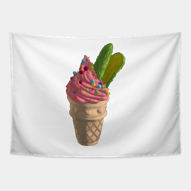 Pickles and Ice cream Tapestry by redhotpeppers