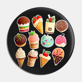 #12 Cute happy dessert sticker pack Pin