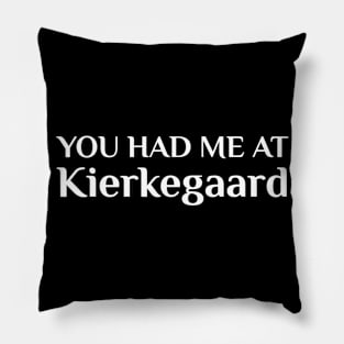 Kierkegaard Philosophy Teacher Tshirt Student Philosopher Pillow