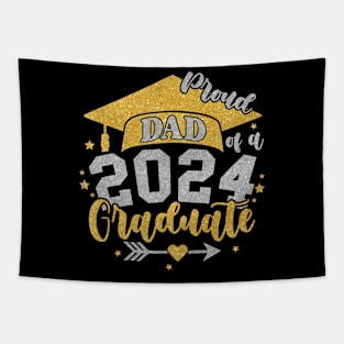 Dad Senior 2024 Proud Dad of a Class of 2024 Graduate Father Tapestry