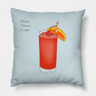 Alabama Slammer Cocktail Summer Drink Pillow