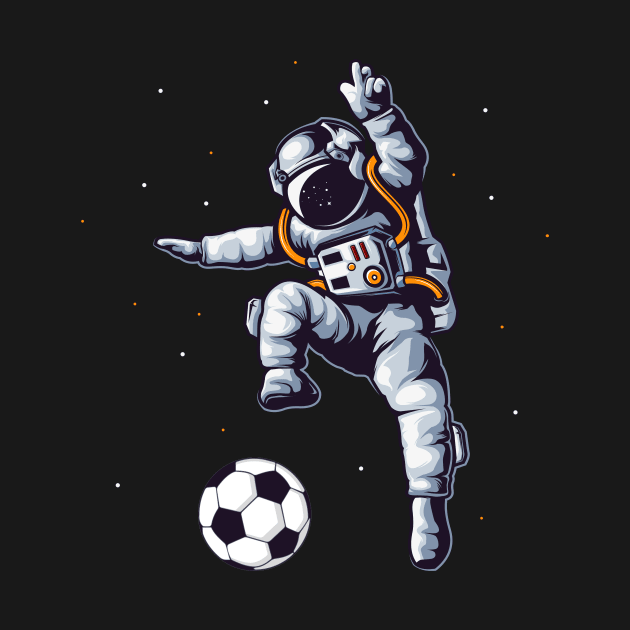 Soccer Astronaut In Space Player Fan by Foxxy Merch